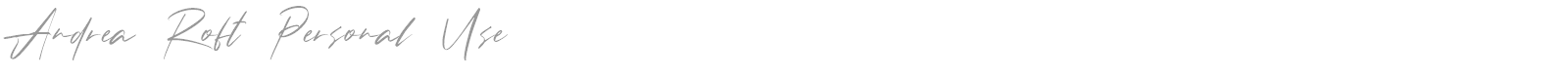 Andrea Roft font preview